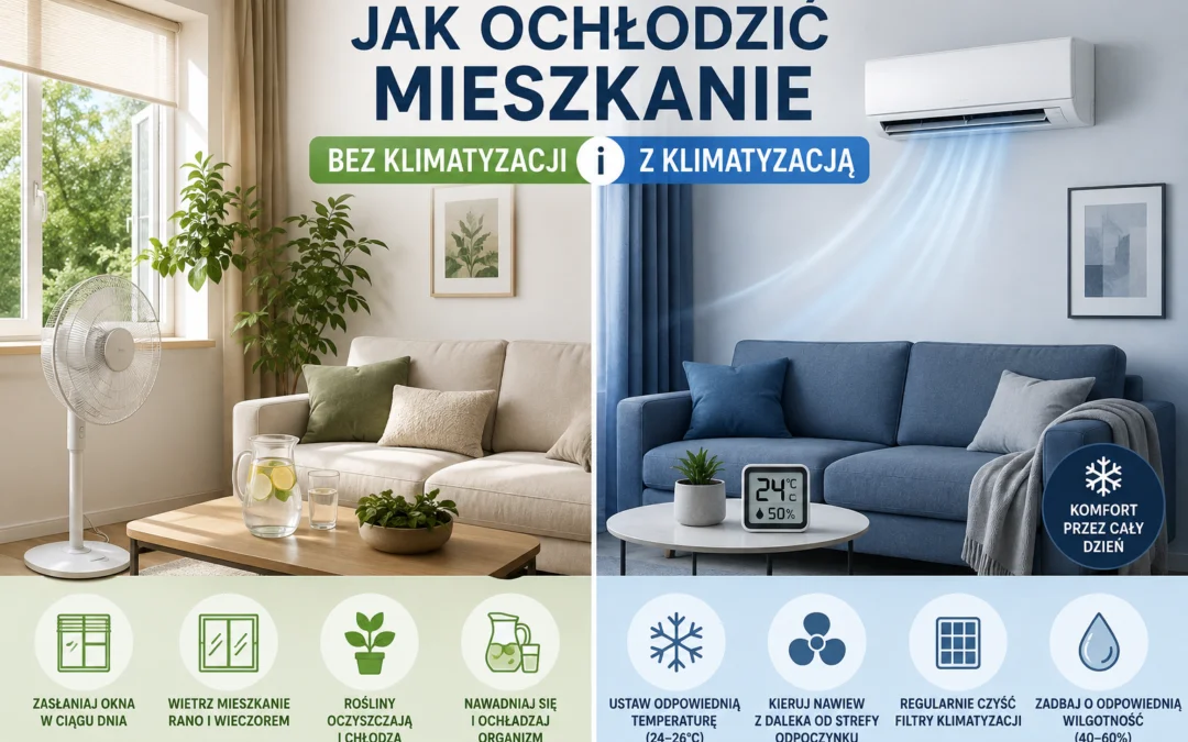 Jak ochłodzić mieszkanie bez klimatyzacji i z klimatyzacją