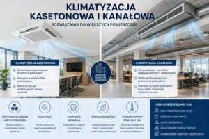 Klimatyzacja kasetonowa i kanałowa — rozwiązania do większych pomieszczeń