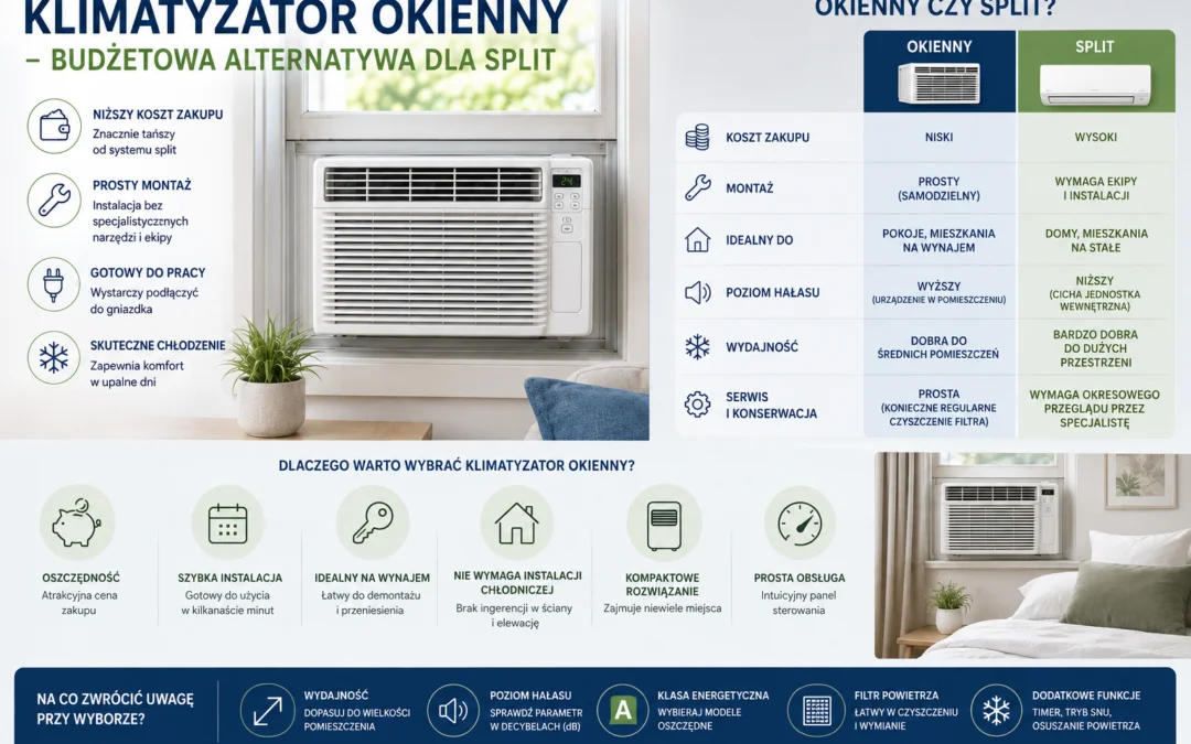 Klimatyzator okienny — budżetowa alternatywa dla split